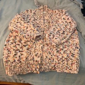 Anthro knit, multi-colored cardigan